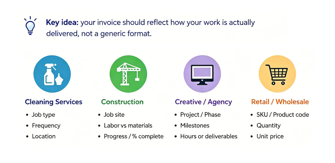 Fields Based on Your Industry
