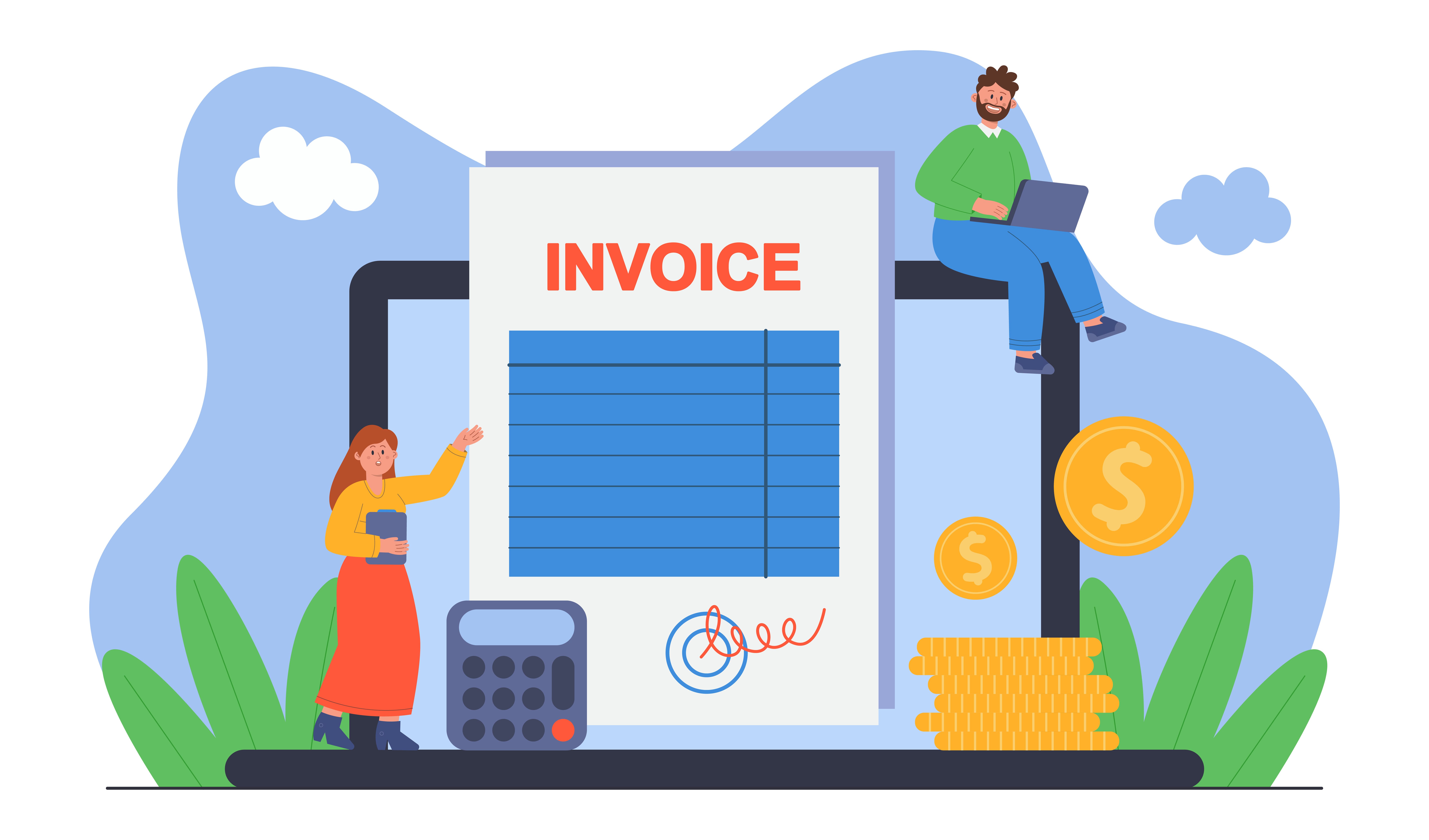 1. Team work on digital invoice processing