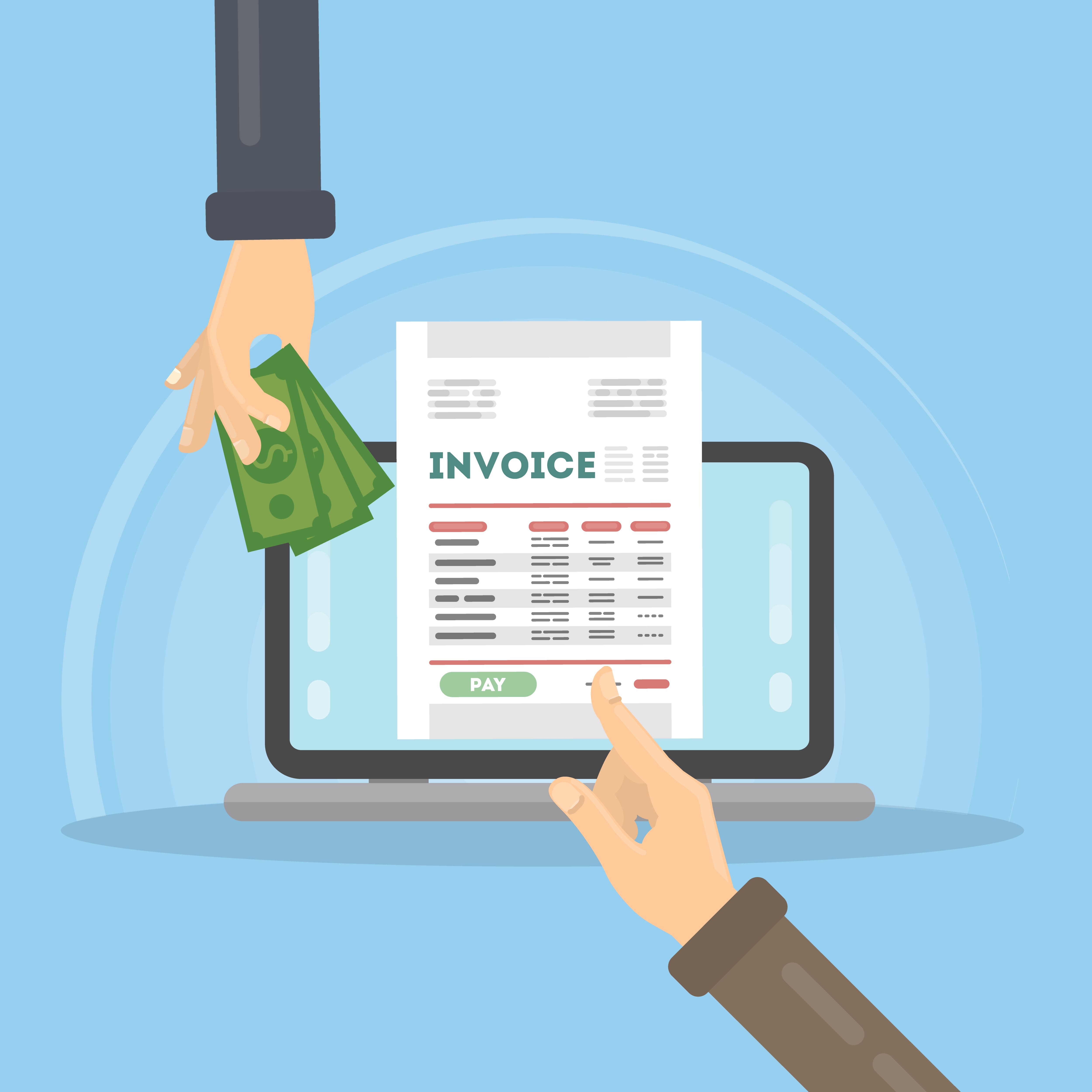 Making payment online for digital invoice