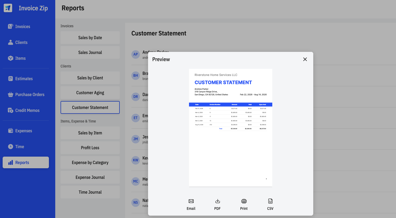custom statement