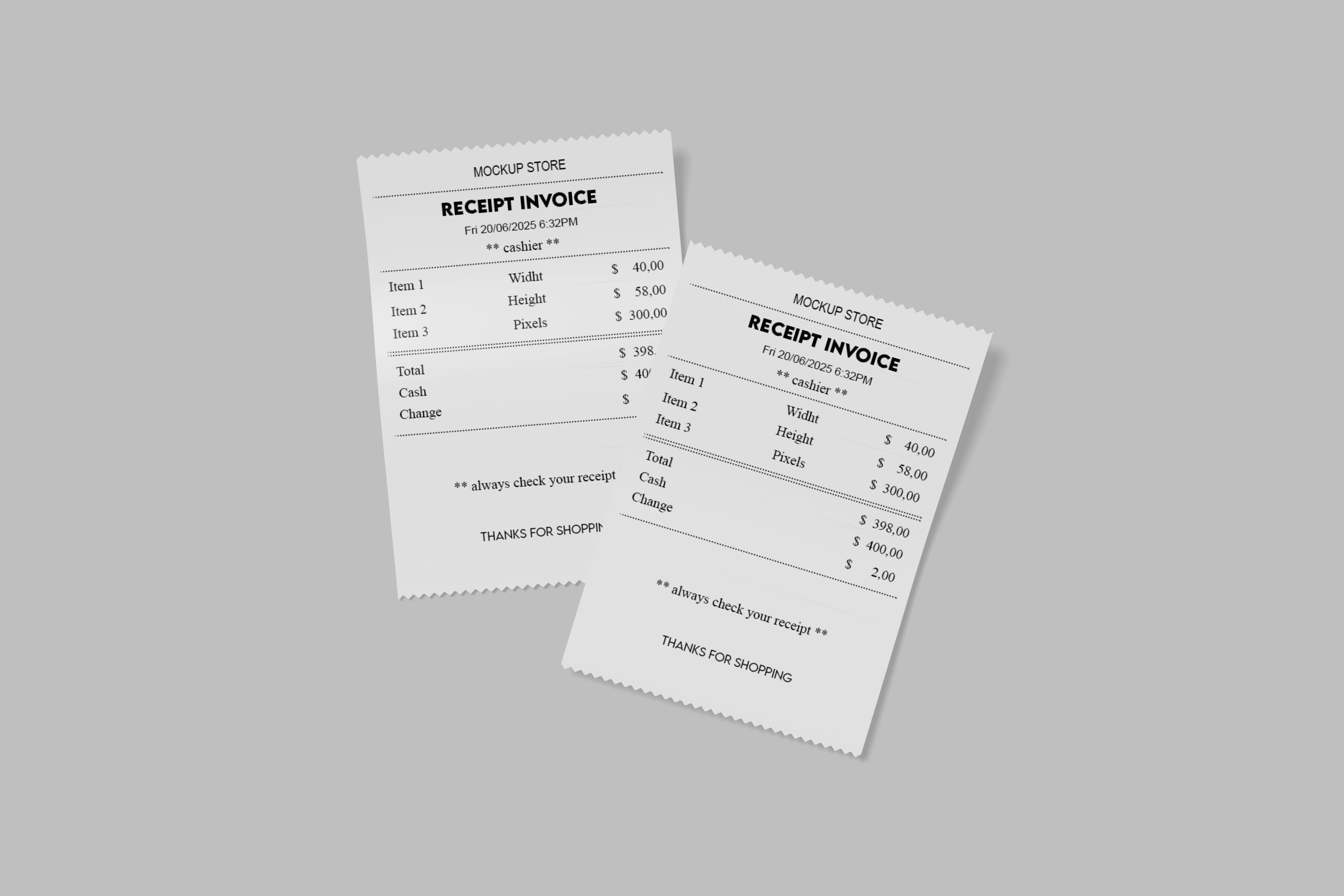 itemized receipt