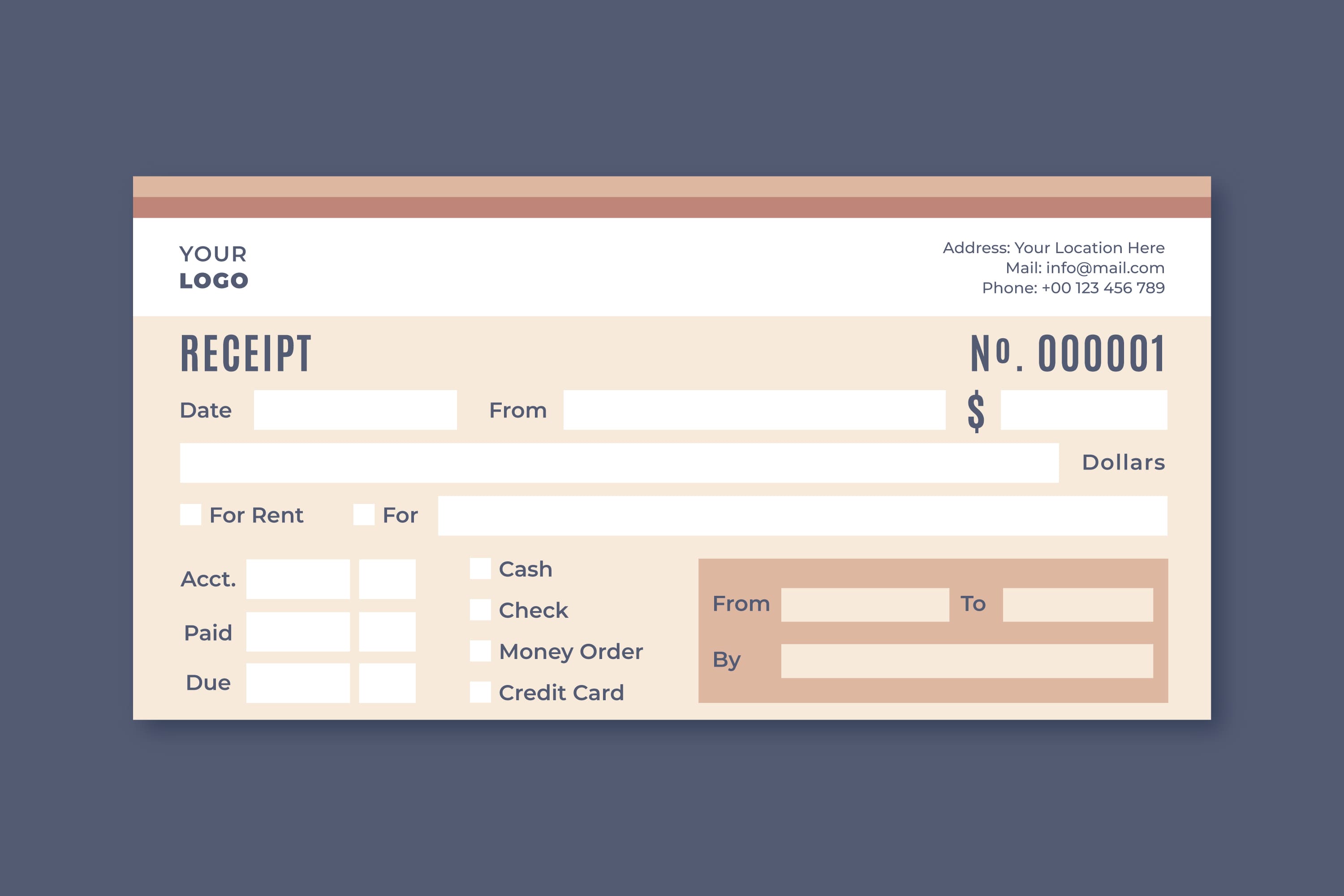 how to write a receipt of payment